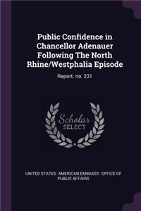 Public Confidence in Chancellor Adenauer Following The North Rhine/Westphalia Episode