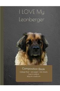 I LOVE My Leonberger Composition Notebook