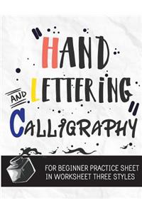 Hand Lettering & Calligraphy for Beginner Practice Sheet