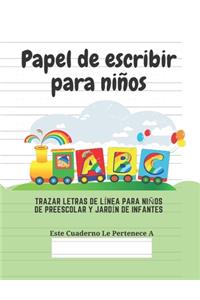 Papel de escribir para niños