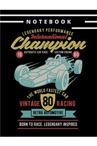 Notebook Legendary Performance Vintage Racing