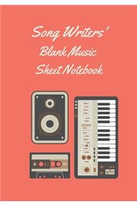 Songwriter's Blank Music Sheet Notebook