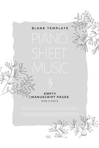 Blank Template Piano Sheet Music