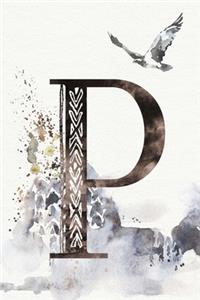 Monthly Planner with Monogram Letter P