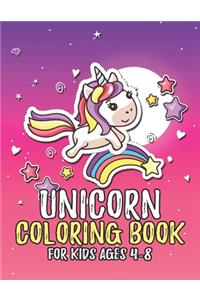 Unicorn Coloring Book for Kids Ages 4-8