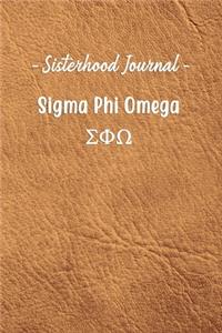Sisterhood Journal Sigma Phi Omega
