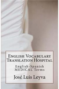 English Vocabulary Translation Hospital