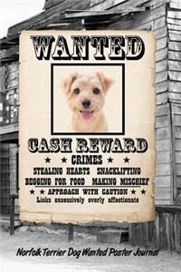 Wanted Dog Norfolk Terrier Notebook