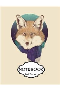 Notebook Journal : Fox 03: Pocket Notebook Journal Diary, 120 pages, 8.5 x 11 (Dot-Grid,Graph,Lined,Blank Notebook Journal)