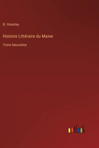 Histoire Littéraire du Maine