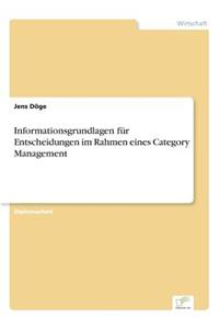 Informationsgrundlagen für Entscheidungen im Rahmen eines Category Management