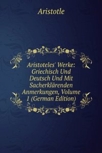 Aristotelous Istoriai Peri Zoon, Volume 1 (German Edition)