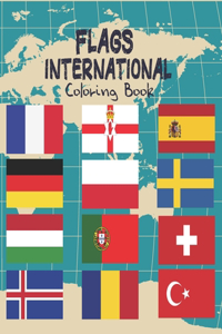 Flags International Coloring Book