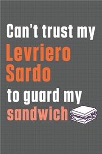 Can't trust my Levriero Sardo to guard my sandwich