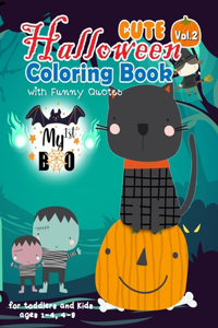 cute halloween coloring book with Funny Quotes