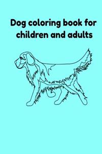 Dog coloring book for children and adults
