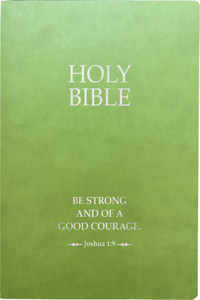 KJV Holy Bible, Be Strong and Courageous Life Verse Edition, Large Print, Olive Ultrasoft