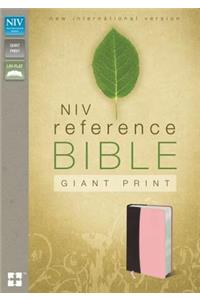 NIV, Reference Bible, Giant Print, Leathersoft, Burgundy/Pink