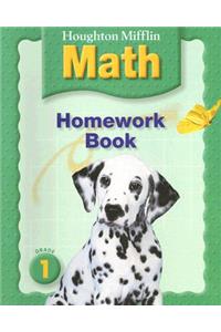 Houghton Mifflin Math Homework Book: Grade 1