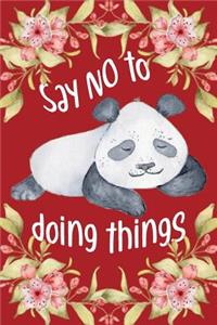 Say No to Doing Things