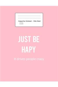 Composition Notebook - Wirde Ruled