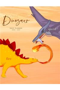 2020 2021 15 Months Dinosaur Daily Planner