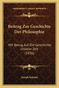 Beitrag Zur Geschichte Der Philosophie