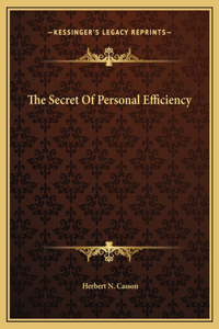 Secret Of Personal Efficiency