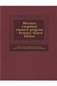 Montana Rangeland Resource Program