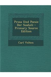 Prosa Und Poesie Der Suaheli