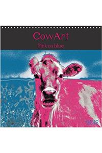 CowArt - Pink on blue 2018