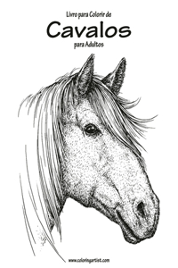 Livro para Colorir de Cavalos para Adultos 1
