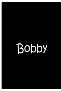 Bobby - Black Personalized Notebook / Journal / Blank Lined Pages / Soft Matte