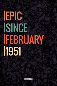 Epic Since February 1951 Notebook