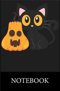 Bat Cat Pumpkins Notebook
