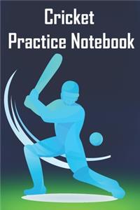 cricket practice notebook