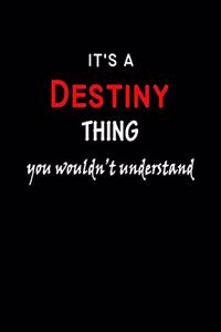 It's a Destiny Thing You Wouldn't Understandl