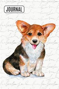 Lined Journal Notebook Cute Corgi Dog