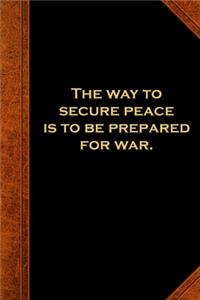 2020 Weekly Planner Ben Franklin Quote Peace War Vintage Style 134 Pages