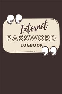 Internet Password Logbook
