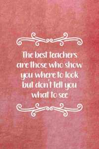The Best Teachers Are Those Who Show You Where To Look But Don't Tell You What To See