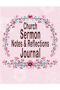 Church Sermon Notes & Reflections Journal