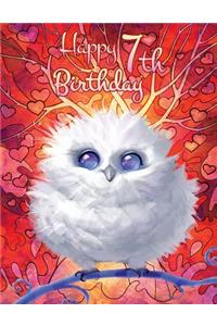Happy 7th Birthday: Cute Fantasy Owl Discreet Internet Website Password Organizer, Birthday Gifts for 7 Year Old Boys or Girls, Kids, Children, Son or Daughter, Grandson or Granddaughter, Best Friend, Large Print Book, Size 8 1/2 X 11