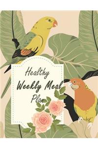 Healthy Weekly Meal Plan: Weekly Meal Planner and Grocery List, Food Planners, Family Meal Planning Notebook 120 Pages Large 8.5" x 11"