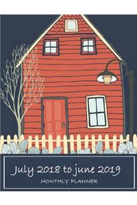 July 2018 to june 2019 monthly planner