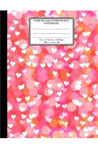 Wide Ruled Composition Notebook. 8.5