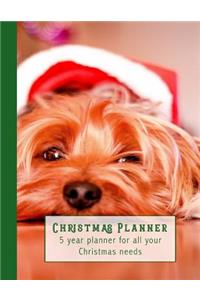 Christmas Planner: Five Year Planner for All Your Christmas Needs - The Christmas Dog