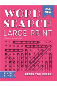 Word Search Large Print (Pink): Word Play Twists and Challenges