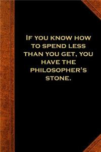 2019 Daily Planner Ben Franklin Quote Philosopher's Stone Vintage Style