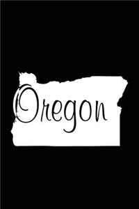 Oregon - Black Lined Notebook with Margins